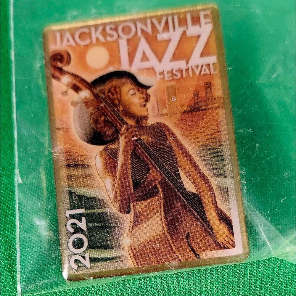 Jacksonville Jazz Fest 2021 Enamel Lapel Pin NEW in Packaging